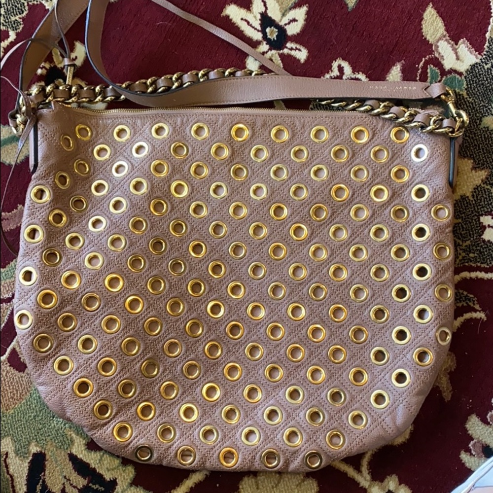 Goatskin leather Medium Quilted Grommet Nomad Hobo